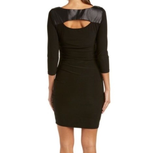 Laundry by Shelli Segal Leather Yoke Dress - Picture 2 of 8